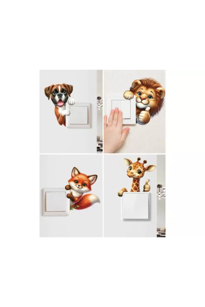 Inovius Sticker Perete Animale Desene Animate - 00653