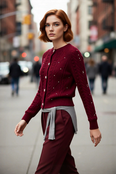 PayBuy Tricotaj cu împletitură dublă pentru femei, cardigan, îmbrăcăminte ele...