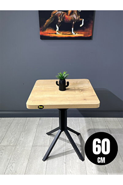 hey modüler mobilya Zeren SafirMeşe Kare Mutfak Yemek Masası Balkon Masası Si...