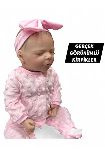 Nilly Toys 43 cm Gerçekçi Silikon Oyuncak Bebek – Yumuşak Doku, Aksesuarlı, Kız Çocuk Oyuncağı