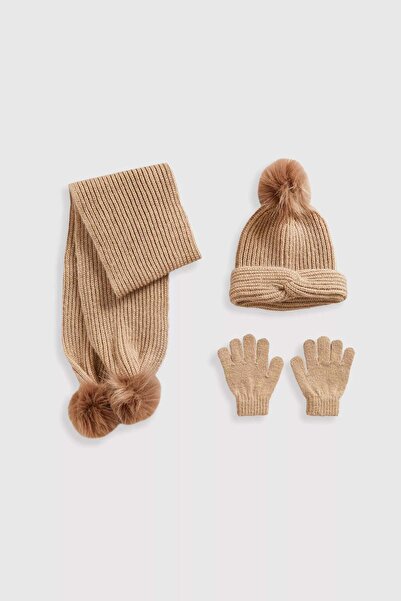 MOTHERCARE Knitted Hat, Scarf and Gloves Set