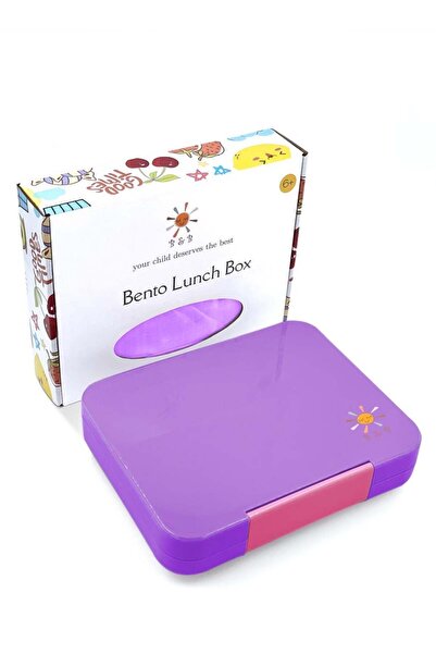 Trudeau Baitywbnati Bento box 4/6 compartments Ideal Portion Sizes Leak-Proof, Bento Lunch Box for Kids Todd