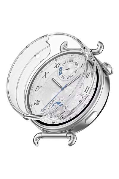 Microsonic Huawei Watch GT 6 41mm Kılıf Ekranı Tam Kaplayan 360 Full Round Soft Silicone Şeffaf