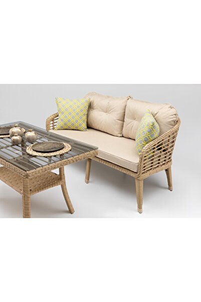 Divona Home Rodos Mini Bahçe Balkon Oturma Grubu (2+1+1+M)