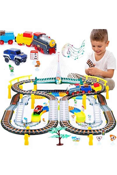 Glow Goods Circuit Rapid Transit 2 in 1 XXL Glow Goods, set 140 piese, trenul...