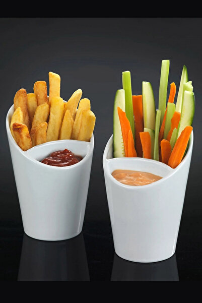 Binbirreyon Sauce Bowl Presentation Bowl Potato Garnish Snack Bowl Porcelain 15cm (1 Piece) Ra529