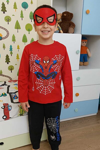 MİLAYS LİFE HOME COLLECTİON 100% Cotton 3-Piece Pajama Sets with Eye Mask Character Print for Children
