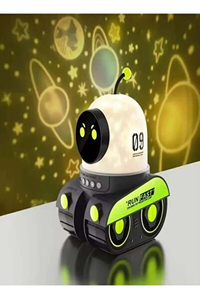 Zen Store Galaxy Projector Robot for Kids - Space Night Light with Stars & UFO Projection