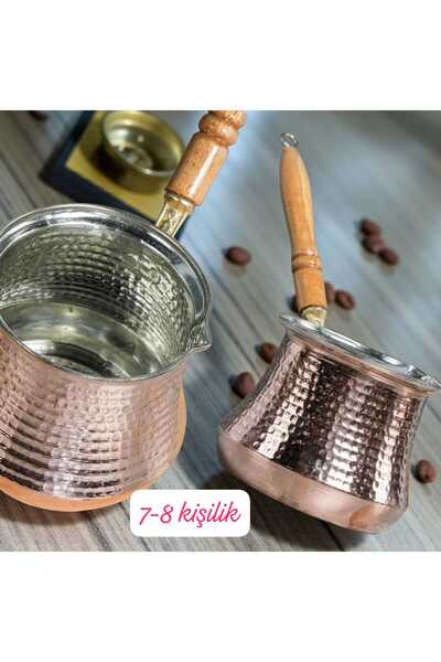 ÇEÇEN HOME (1 Piece) Large Size Copper Coffee Pot for 7-8 People, Coffee Pot,...