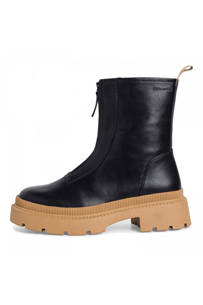 Tamaris black boots with brown sole