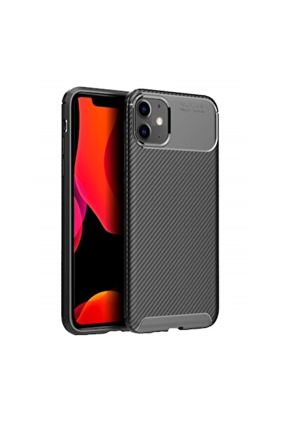 isag Husa antisoc compatibila cu iPhone 11, stil Carbon, silicon slim, Negru,...