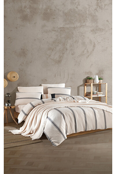 destinyhometex Premium 100% Cotton King Size Muslin Duvet Cover Set 220X240 cm