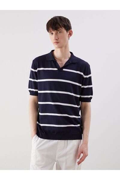 LC Waikiki Polo Neck Short Sleeve Men's Knitwear Sweater