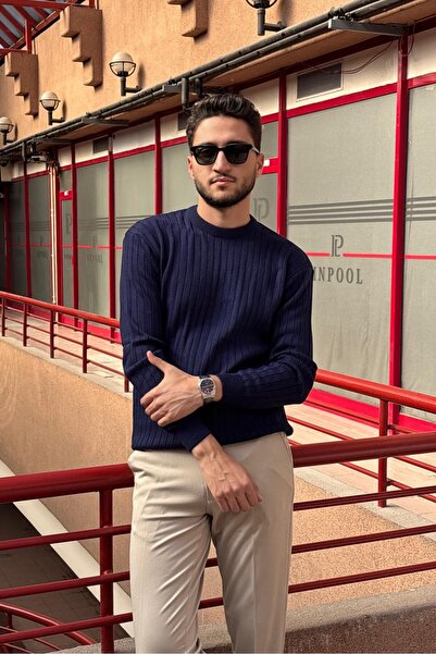 inpool Bărbați, decolteu crew, structură elastică, model în dungi, Old Money ...