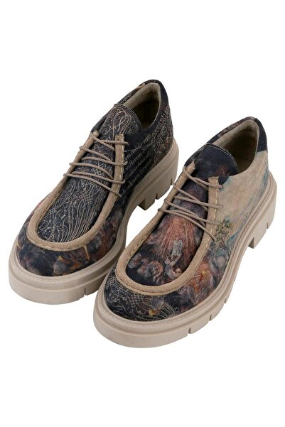 Dogo Women's Vegan Multi-Colored Loafer - the Model Book of Calligraphy Design