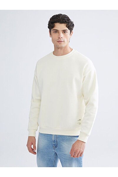 LC Waikiki Мъжка дебела блуза с бродерия на велосипедна яка