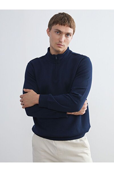 LC Waikiki Lcwaikiki Classic Stand Collar Long Sleeve Men's Thick Sweatshirt