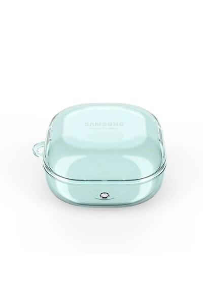 Microsonic Samsung Galaxy Buds Core Kılıf Askı Aparatlı Transparan Silikon Mavi