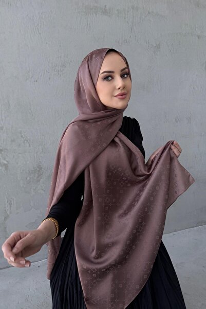 Byedauzunlar Şal jacquard mătăsos cu model Mink Liya