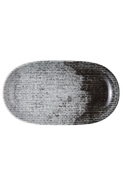 İkram Dünyası Id Fine Brick Series Oval 3-Piece Boat Plate Set
