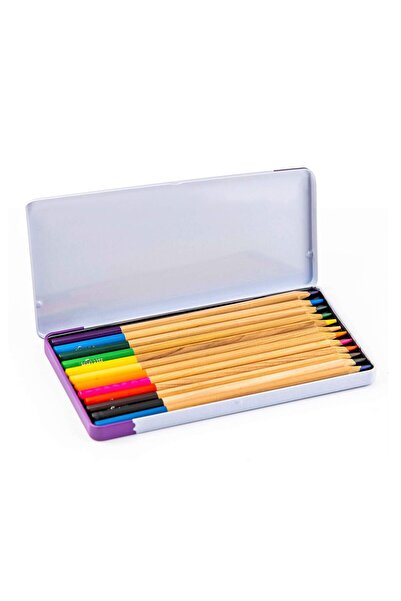 Strigo Colored pencils, Artist series, 12 colors, metal box, cedar wood SSC114
