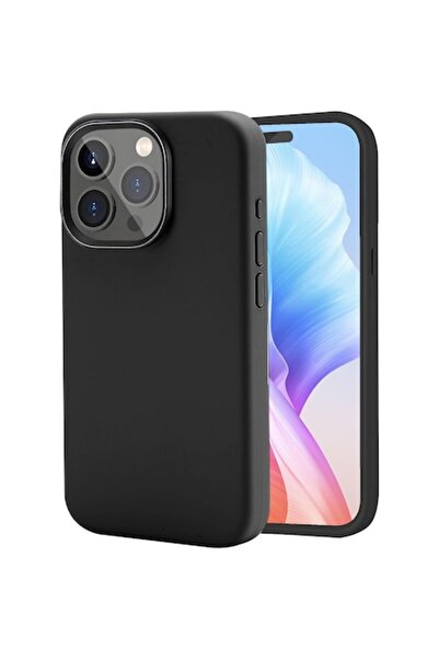 isag Husa protectie compatibila cu iPhone 15 Pro, slim, silicon Negru cu inte...