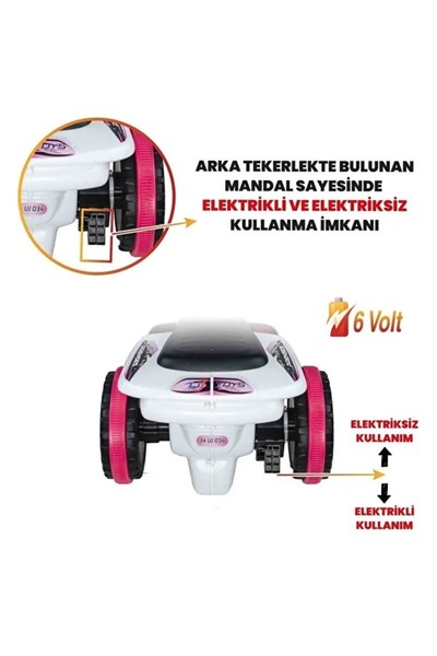 Jusso Led Işıklı Müzikli Akülü Çocuk Atv Akülü Motor Ranger