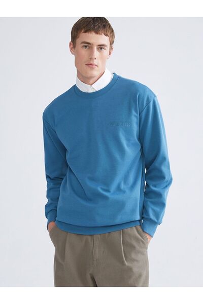 LC Waikiki Ανδρικό φούτερ με στάμπα Crew Neck