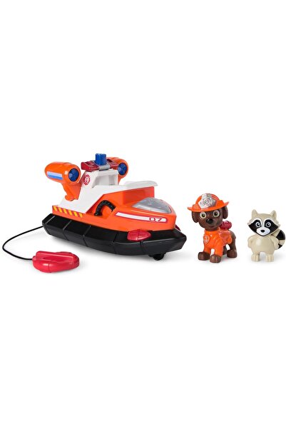 PAW PATROL Fire Rescue Zuma Character Life Boat Launching and Raccoon Toys for Boys and Girls, 3+ Ye