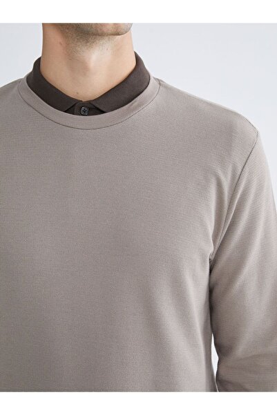 LC Waikiki Crew Neck Long Sleeve Men's T-Shirt