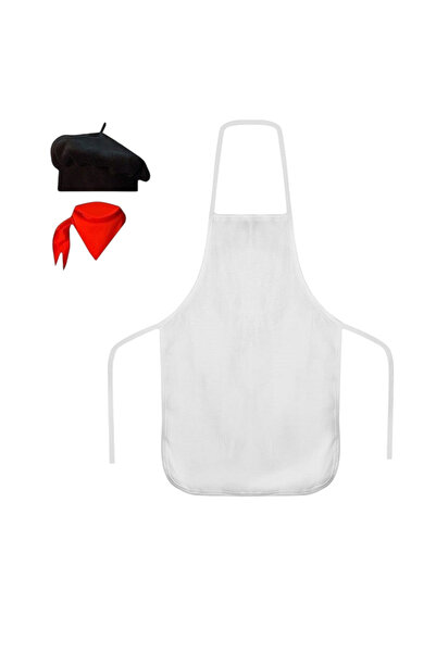 KOSTÜMCE Ressam Şapka Fular Önlük Seti Bebek