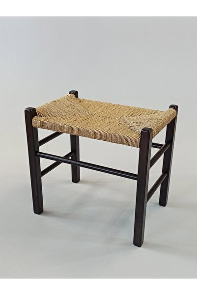 Özer Aldoğan Hasır Örgülü Ahşap Tabure