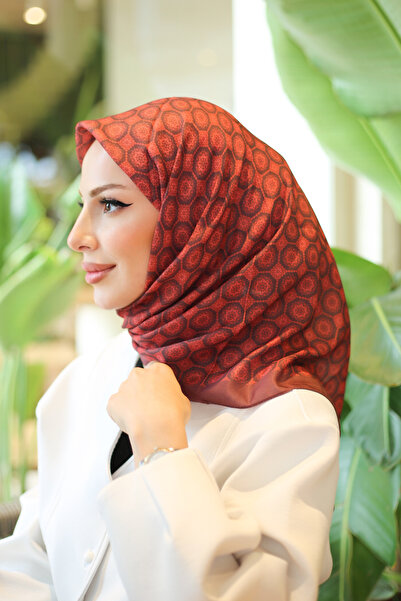 efdal şal eşarp Mosaic Pattern Imported Cotton Scarf