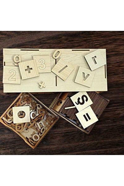 ecce reklam ürünleri Wooden Letter and Number Learning Set