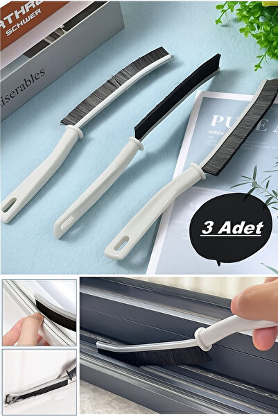 İndecor Houseware 3 ADET Çok Amaçlı Multi İnce Temizlik Fırçası Derz Arası Ba...