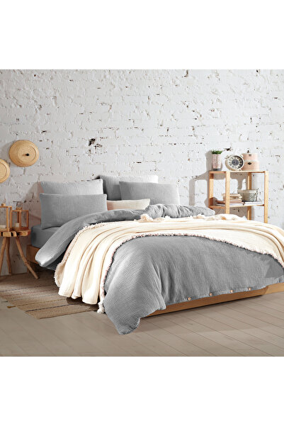 destinyhometex Premium 100% Cotton King Size Muslin Duvet Cover Set 220X240 cm