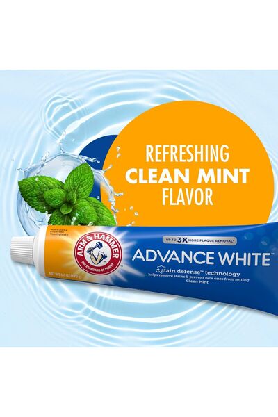 Arm&Hammer Arm & Hammer Advance White Toothpaste, Clean Mint Flavor, Stain Defense, 170 g (Pack of 4)
