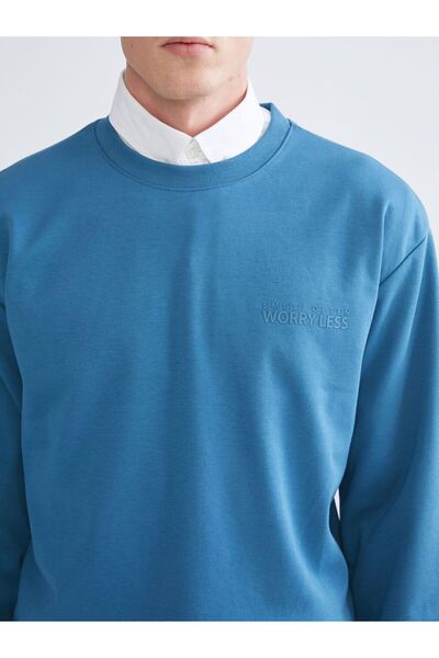 LC Waikiki Ανδρικό φούτερ με στάμπα Crew Neck