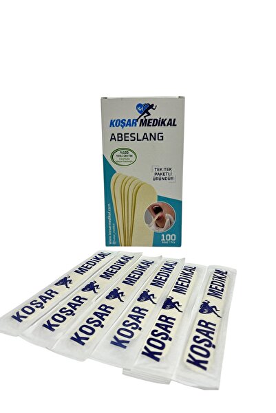 koşar medıkal Abeslang Tek kullanımlık Tahta Dil Basacağı 100lü 3 Kutu 300 Adet