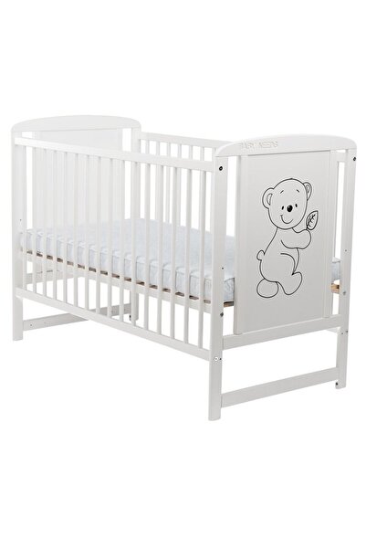 Babyneeds Patut din lemn bebe Babyneeds, 120x60 cm, Din lemn de pin si mdf, Alb, Timmi