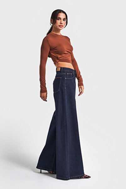 its basic Women's Indigo Color 7W5-50 Super Palazzo Fit Stretchy Elastane Fabric Denim Jean