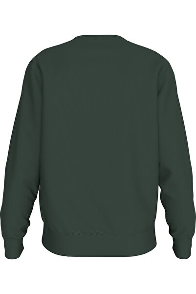 Calvin Klein Ls Premium Terry Monologo Cn Erkek Yeşil Sweatshirt