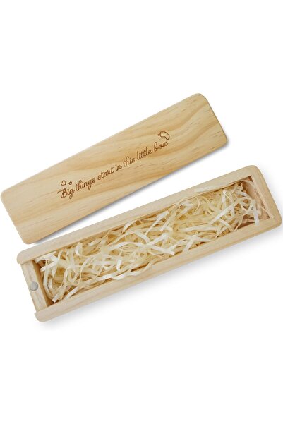 HAMUIERS Pregnancy Test Memory Box - Wooden Baby Announcement Box