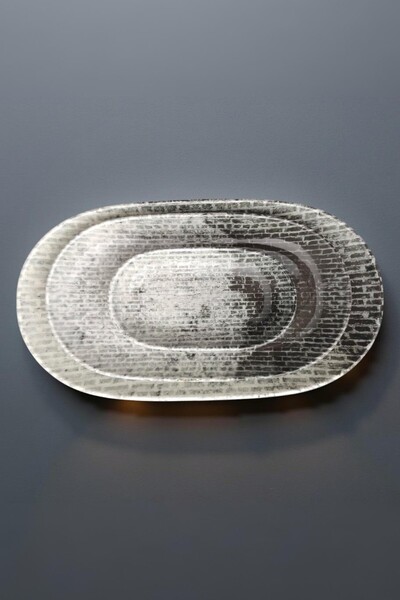 İkram Dünyası Id Fine Brick Series Oval 3-Piece Boat Plate Set