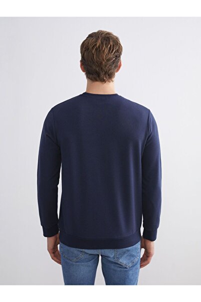 LC Waikiki LCWAIKIKI Classic Bisiklet Yaka Uzun Kollu Baskılı Erkek Sweatshirt