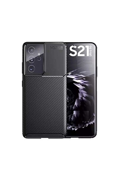 isag Husa antisoc compatibila cu Samsung Galaxy S21 Ultra, stil Carbon, silic...