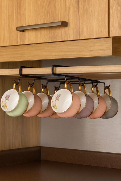 ERD & EMA HOME Renkli Seramik Fincan Askılığı | Mutfak Düzeni ve Şıklığı Bir Arada