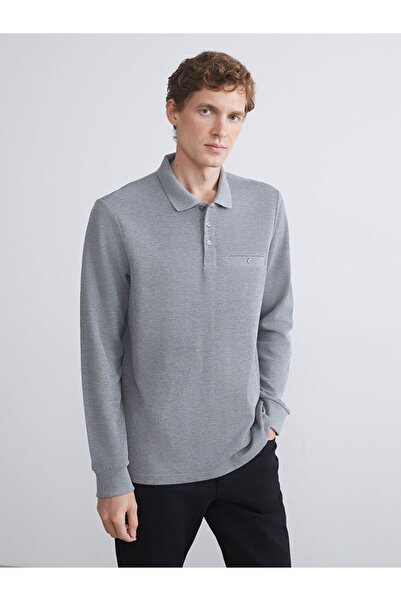 LC Waikiki Ανδρικό φούτερ με μακρυμάνικο λαιμό πόλο LCWAIKIKI Classic