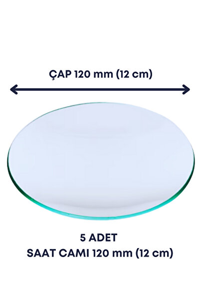 Mr. Crowley Saat Camı 120 mm (12 cm) 5 Adet Beher Kapağı Laboratuvar Kullanım...