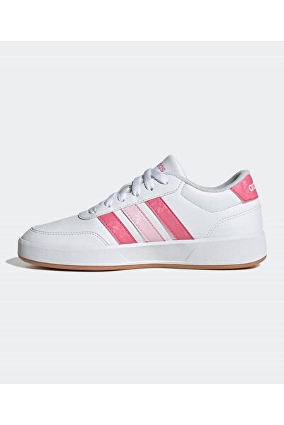 adidas Breaknet 3.0 Lace Up Closure Casual Shoes - White/Fuchsia Pink